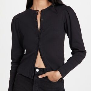 AMO Classic Black Buttoned Cardigan